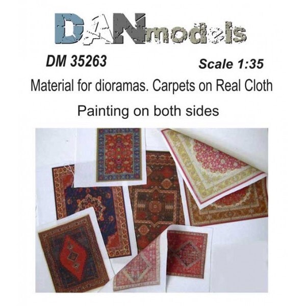 Dan Models 35263 Scale 1:35 Material for Dioramas. Carpets on Real Cloth. Set #3