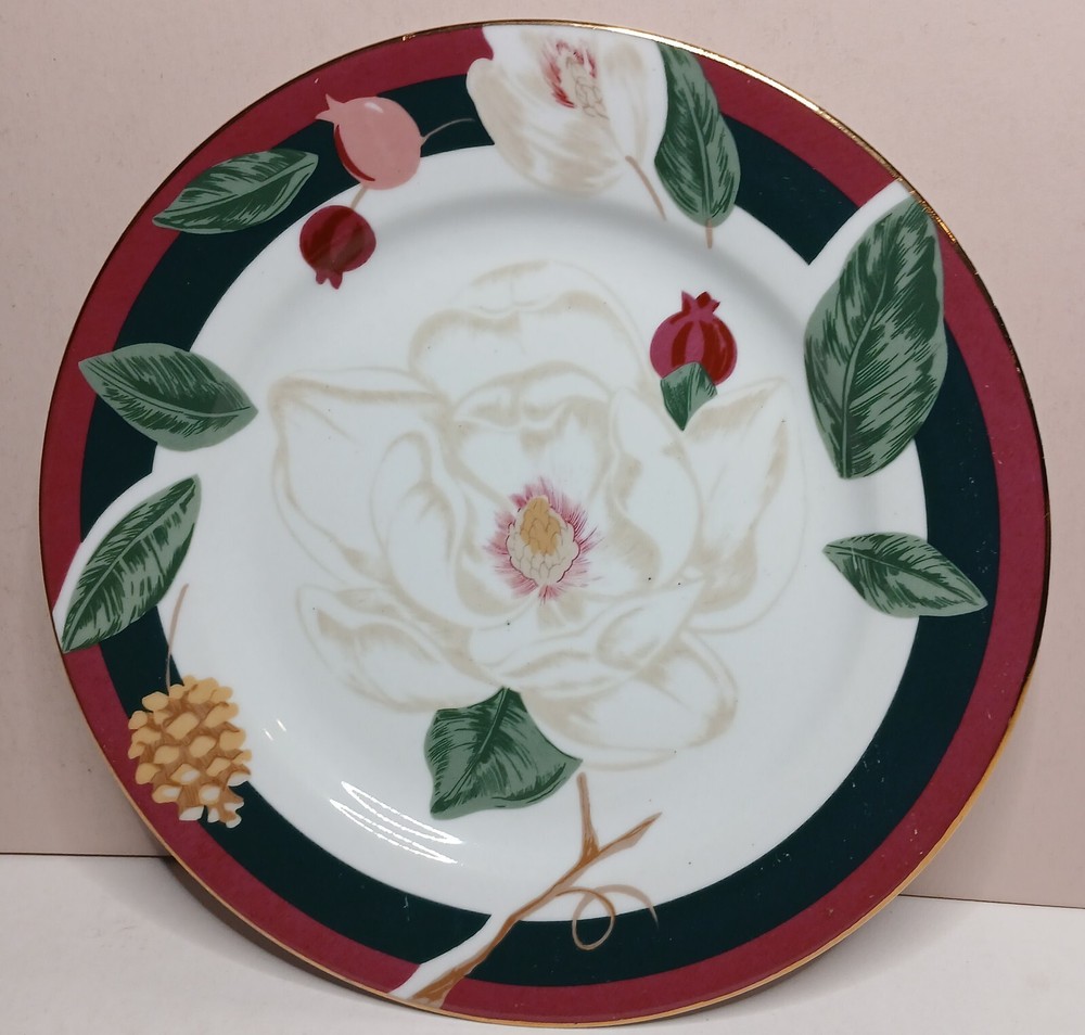 TIENSHAN Magnolia Salad / Dessert /  Bread Plate 8’’ Fine China Set Of 12