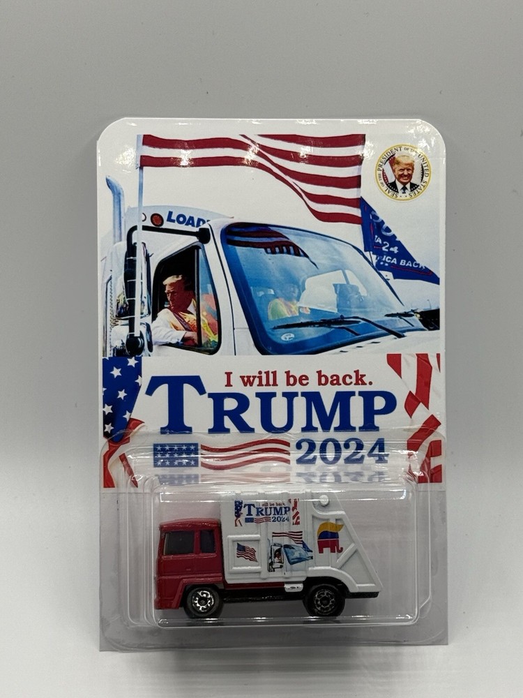 Custom Trump “Trump 2024” Matchbox Superfast #36 1979 Refuse Truck