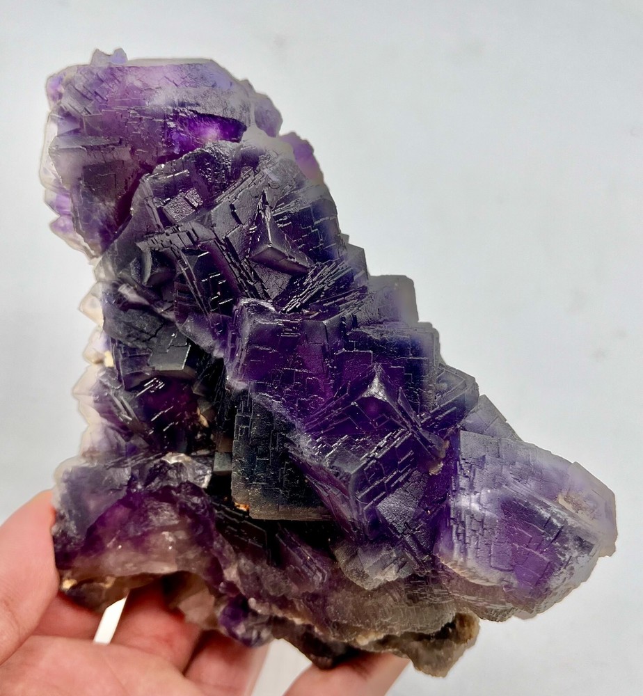 1240g Rare Deep Purple Cubic Fluorite Specimen from Pakistan