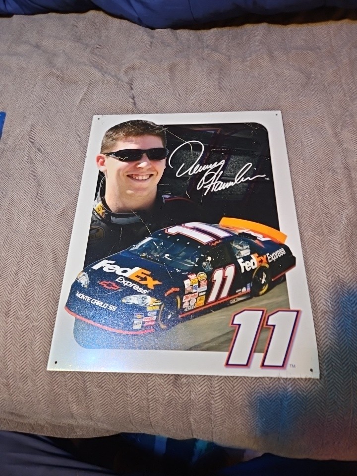Denny Hamlin 2007 Chevy Monte Carlo 13x16 Metal Wall Art Poster