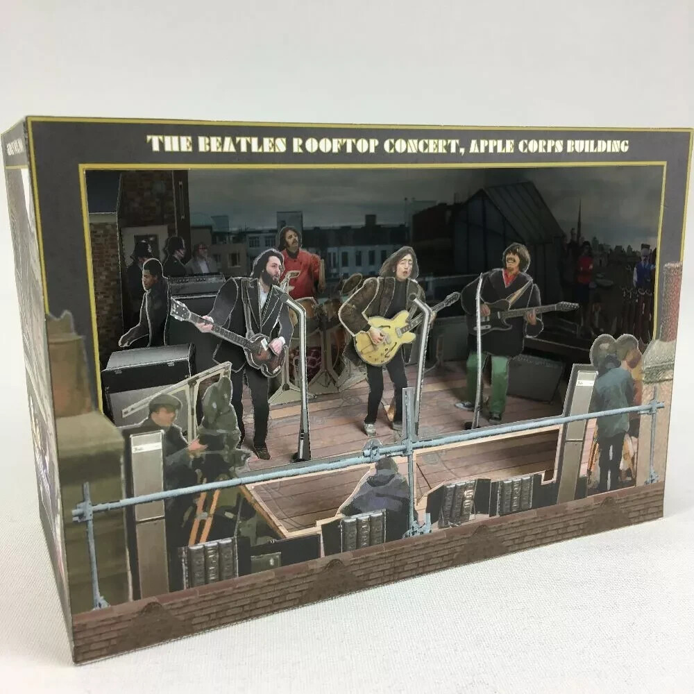 The Beatles LEGENDARY ROOFTOP CONCERT 3D Art Paper Diorama Assemble Kit Japan
