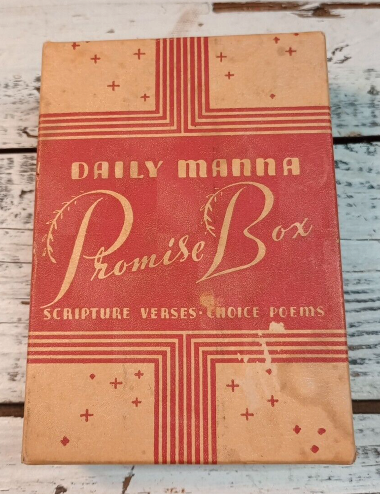 ZONDERVAN DAILY MANNA PROMISE BOX Scripture Verses + Choice Poems  VINTAGE CARDS