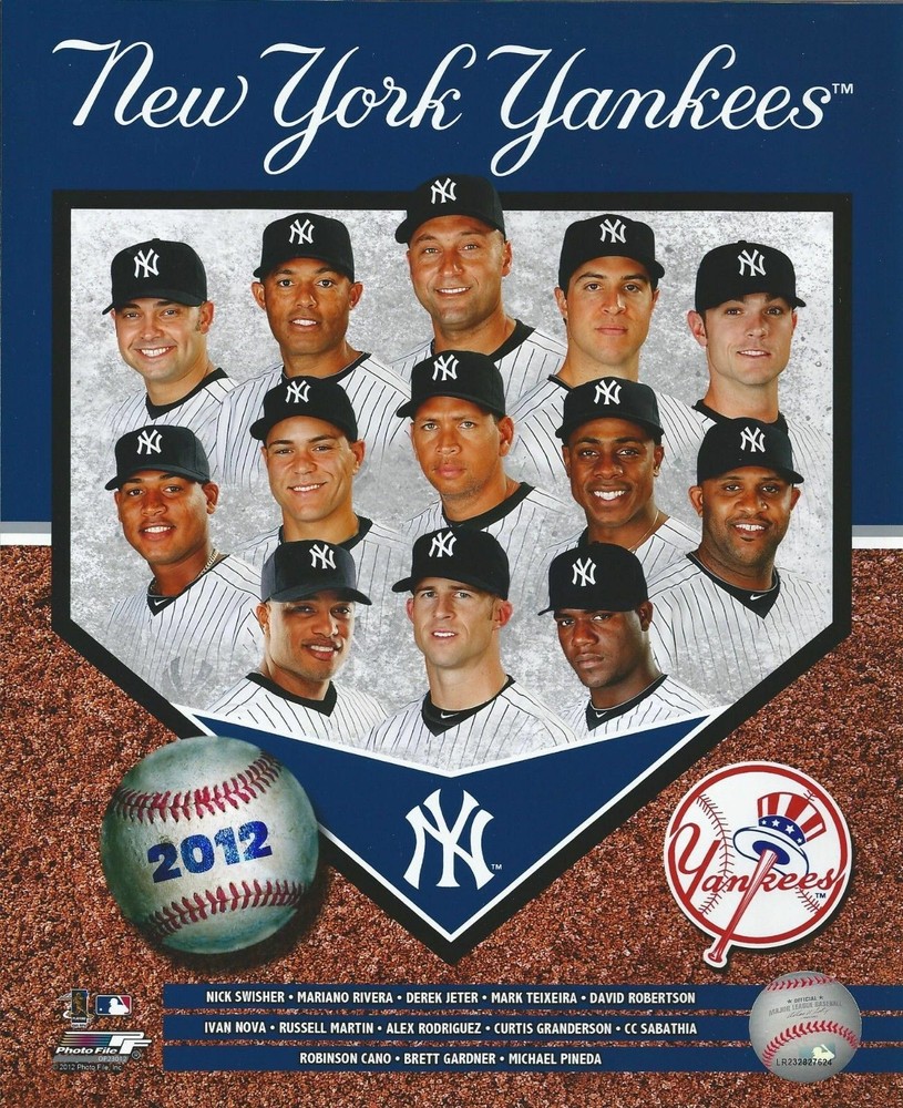 New York Yankees 2012 Team  8x10 Picture Celebrity Print