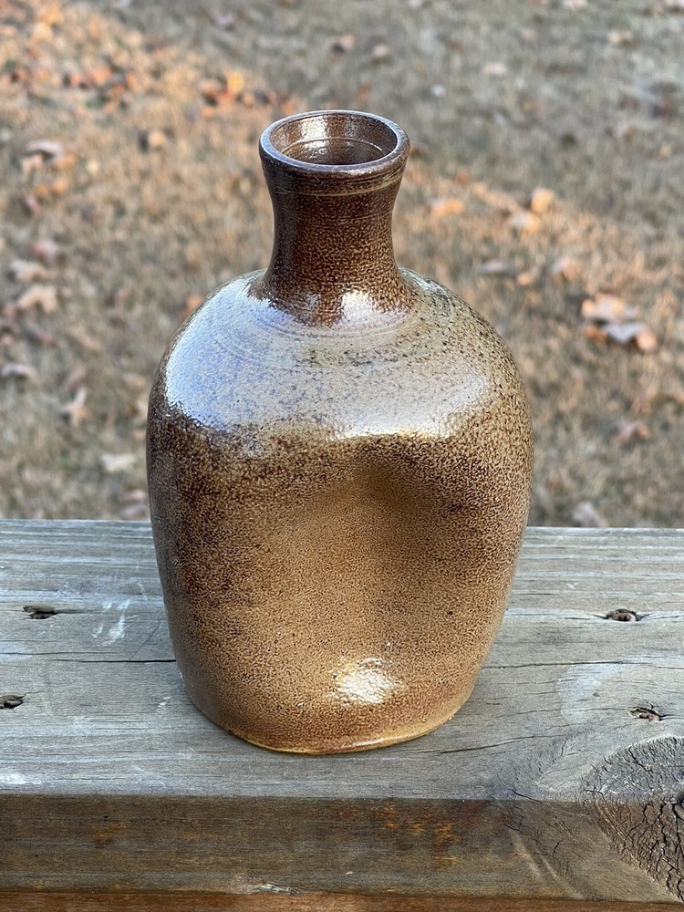 Archie Teague Frogtown Salt Glaze North Carolina Pottery Signed #1 Pinch Rare!