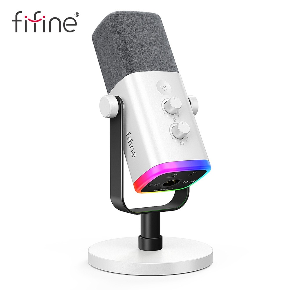 FIFINE AM8W XLR/USB Dynamic Gaming Microphone for Podcast Recording Streaming