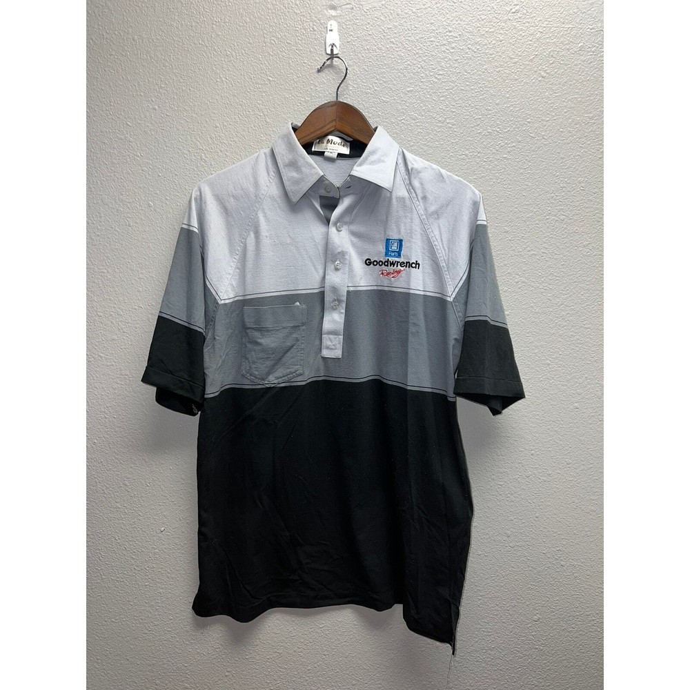 Vintage GM Parts Goodwrench Racing La Mode Polo Shirt VTG M Medium 80s 90s