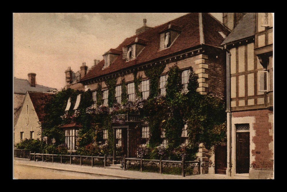 DR JIM STAMPS POSTCARD MASON CROFT HOME MARIE CORELLI NOW SHAKESPEARE INSTITUTE