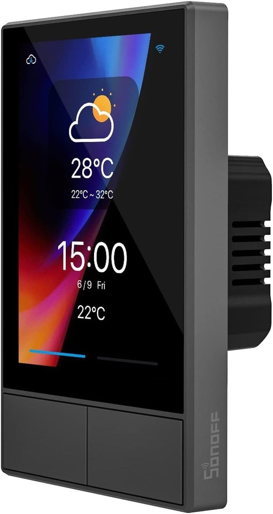 Modern WiFi Smart Wall Switch with Touchscreen - Alexa & Google Home Compatible