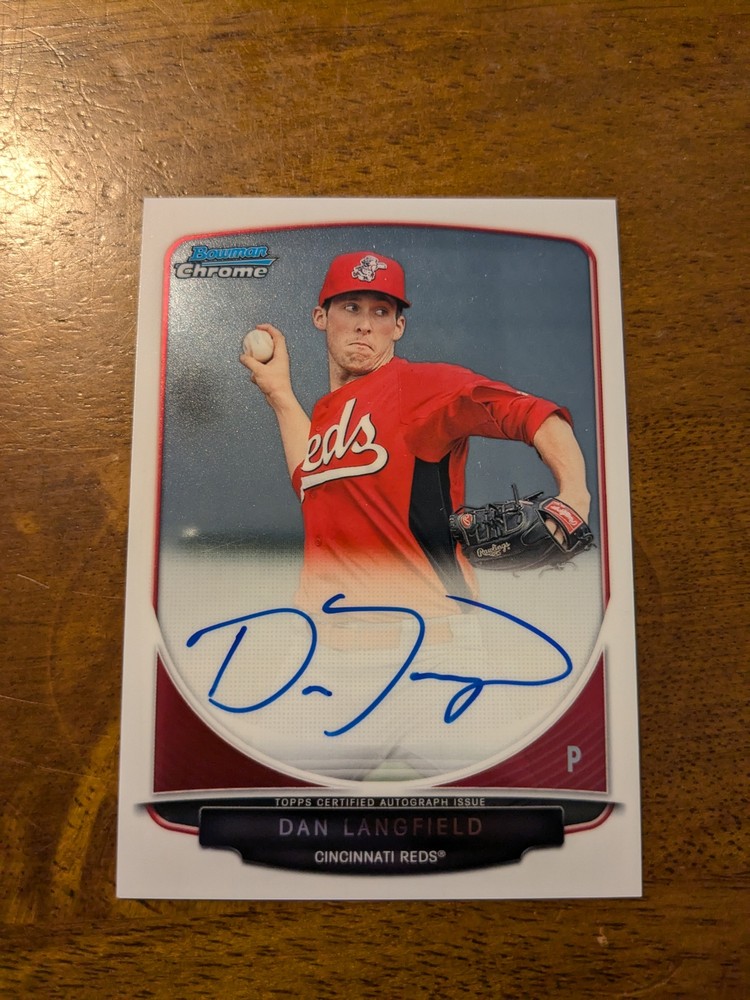 2013 Bowman Chrome #BCA-DL Dan Langfield Prospects Autographs
