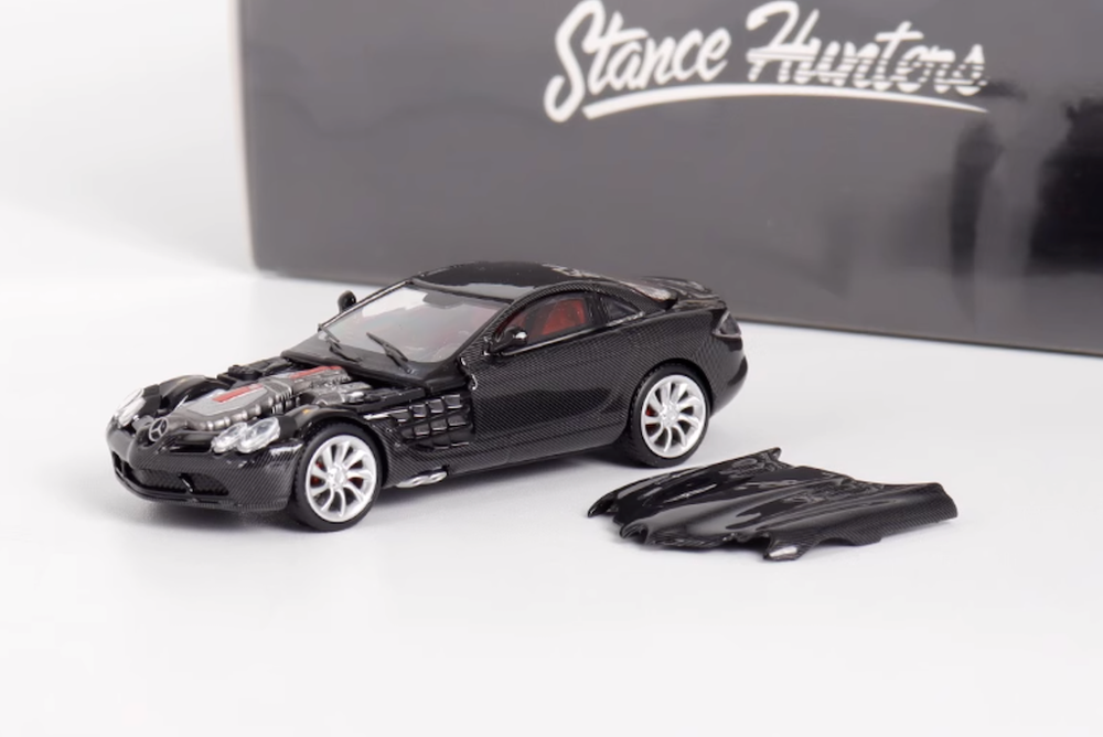 SH 1:64 Black Carbon SLR Mclaren Racing Sports Model Diecast Metal Car