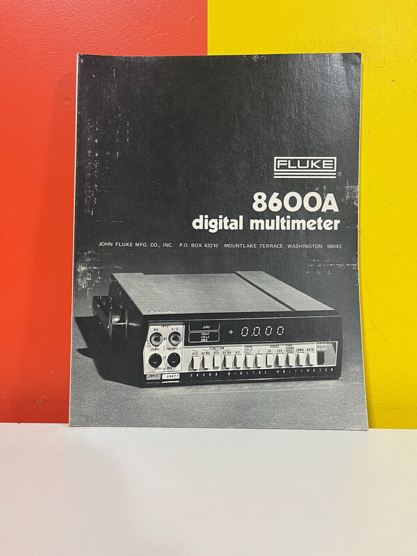 Fluke 391409 8600A Advanced Digital Multimeter User Guide