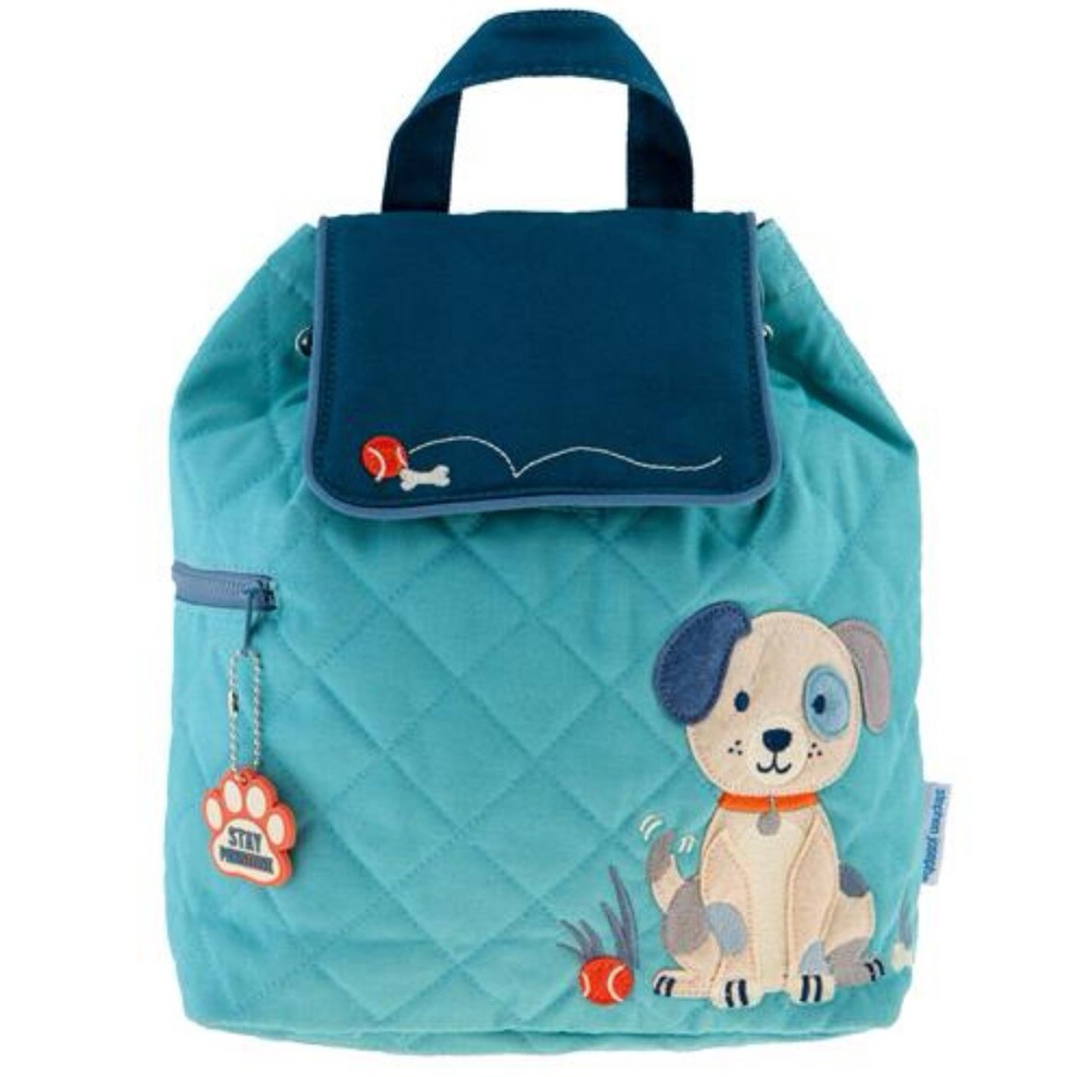 Stephen Joseph Quilted Puppy Backpack  - Toddler Preschool Book Bag Blue New