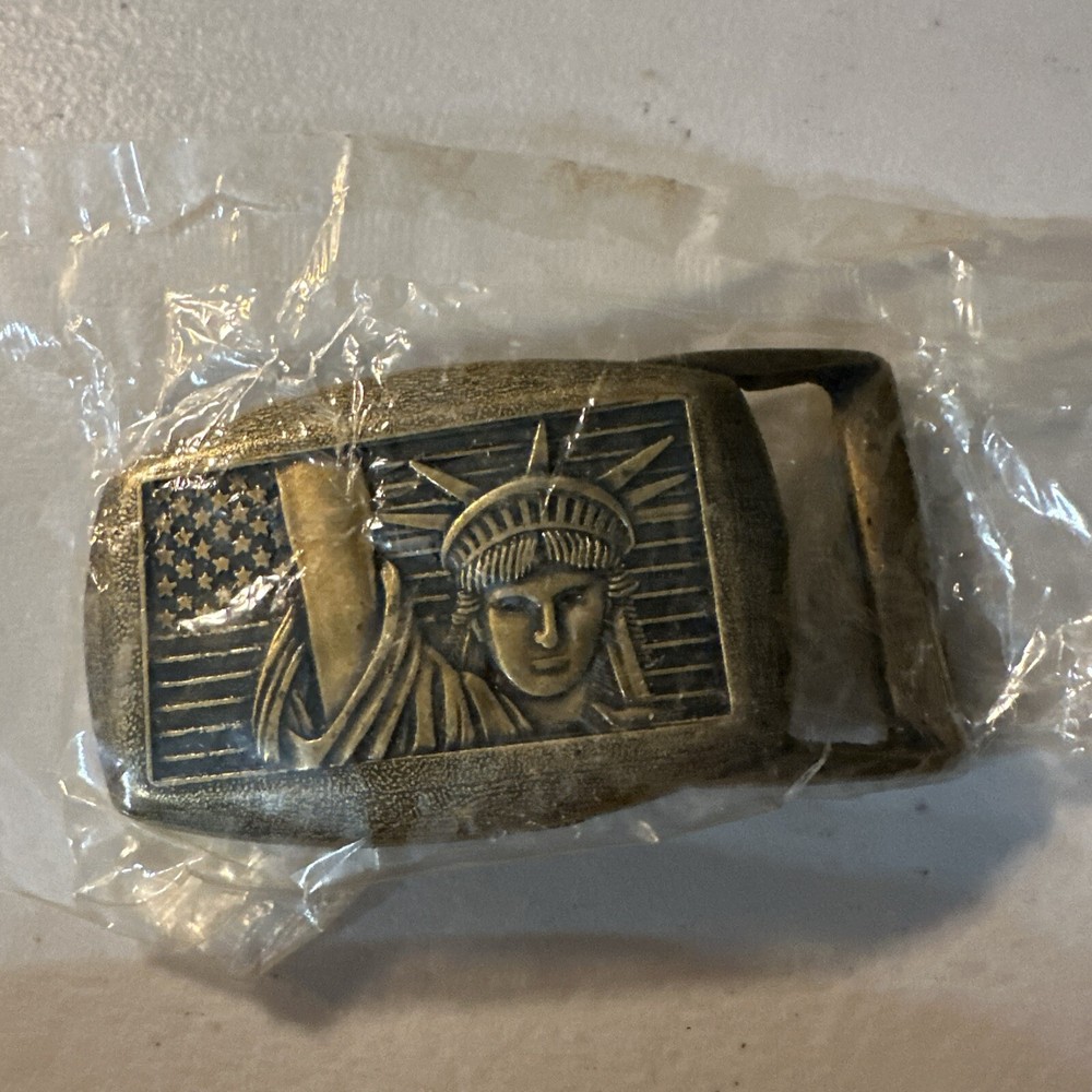Sm Statue Liberty New York Yorker City Patriotic Usa Nyc Ny Vintage Belt Buckle