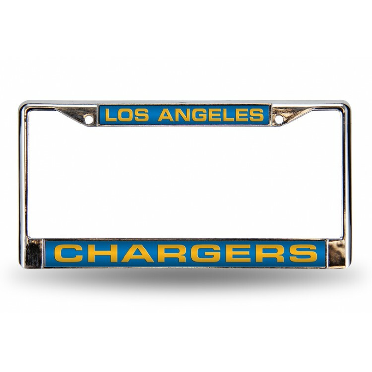 LA Chargers NFL laser chrome license plate USA made