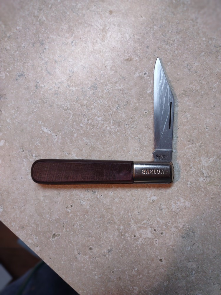 Vintage Barlow Sabre Folding Pocket Knife Made in Ireland
