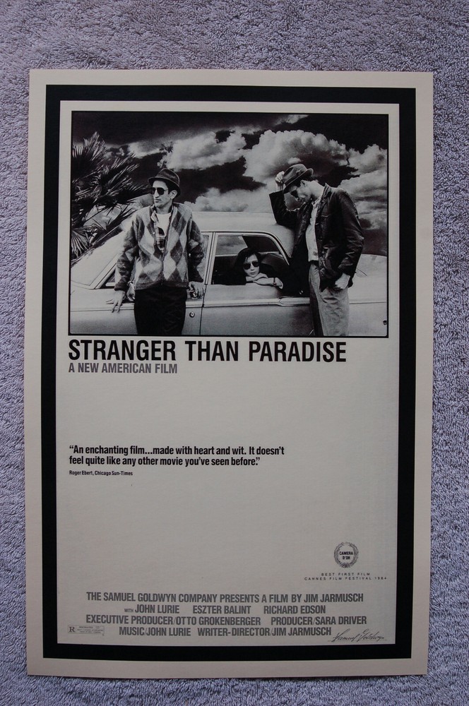 Stranger than Paradise vintage movie lobby card poster