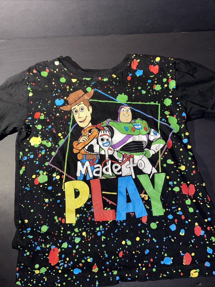 Disney Pixar Boys Size 4 Toy Story Black T-shirt