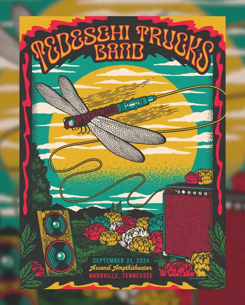 Tedeschi Trucks Band Sep 21, 2024 2025 Tour Amphitheater Poster - Concert Art