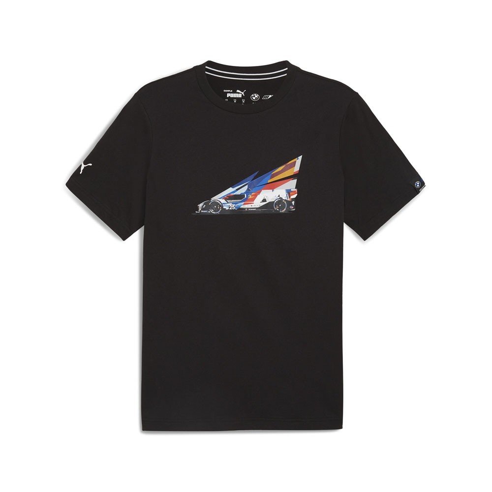 PUMA Bmw M Motorsport Car Graphic Crew Neck Short Sleeve T-Shirt Mens Black Casu