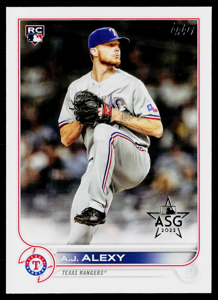 2022 Topps A.J. Alexy #547 Texas Rangers All-Star Game Stamped Rookie Card