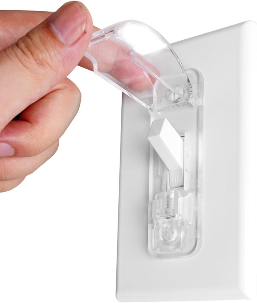 Clear, 2 Pack Wall Switch Guard, Child Proof Light Switch Plate Covers Protects