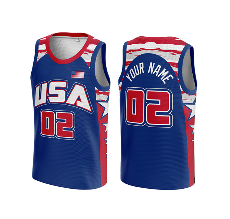 Custom Stitched Curry Flagg Edwards Basketball Jersey for Toddler, Youth & Men - USA Edition