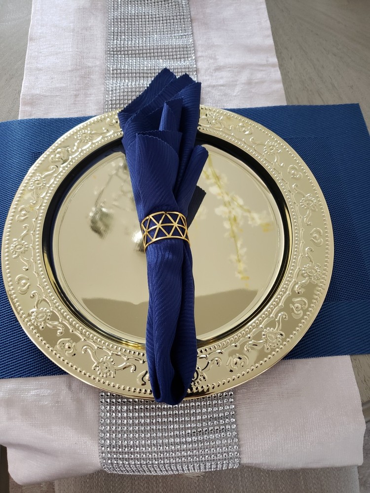 6Pcs Gold Dinner Plate 13
