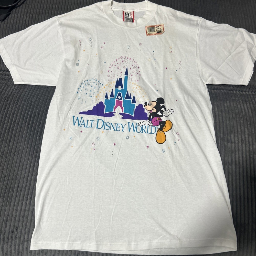 Vintage Disney Walt Disney World Shirt Mens Medium Mickey Mouse Castle 90s Tee