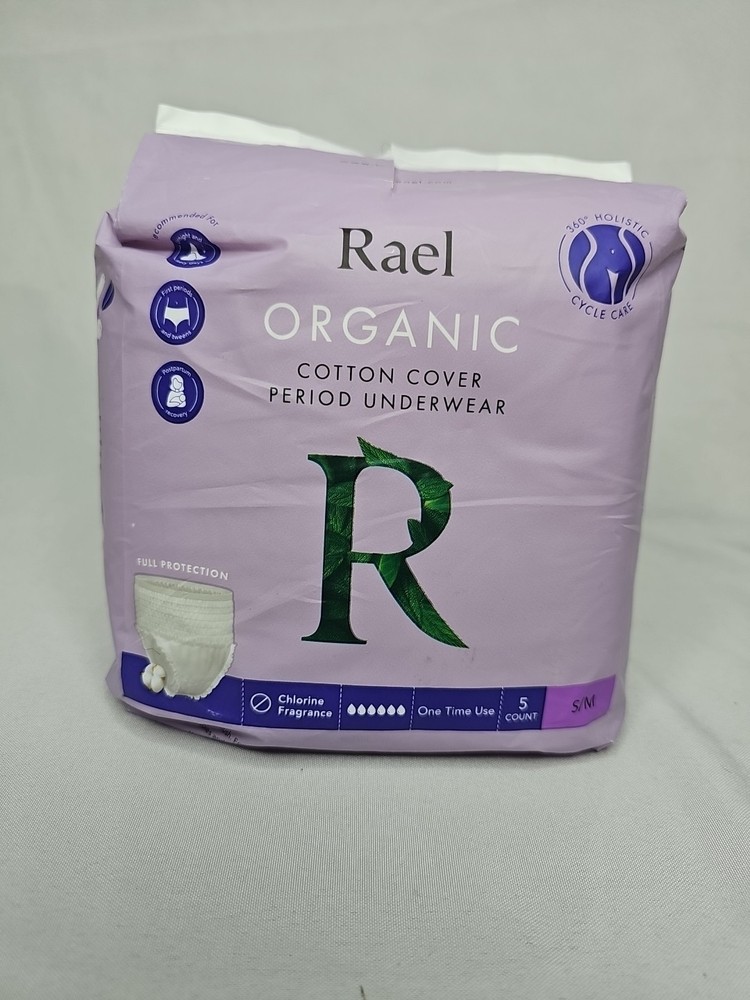 Rael Organic Disposable Period Underwear S/M 5 Count Leakproof Feminine Care