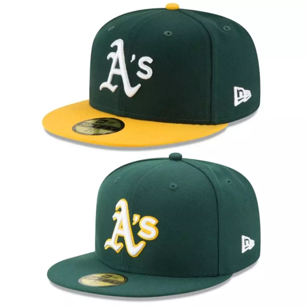 NEW Oakland Athletics A's hat Green Era MLB Men's 59FIFTY Fitted Cap - 5950 Hat