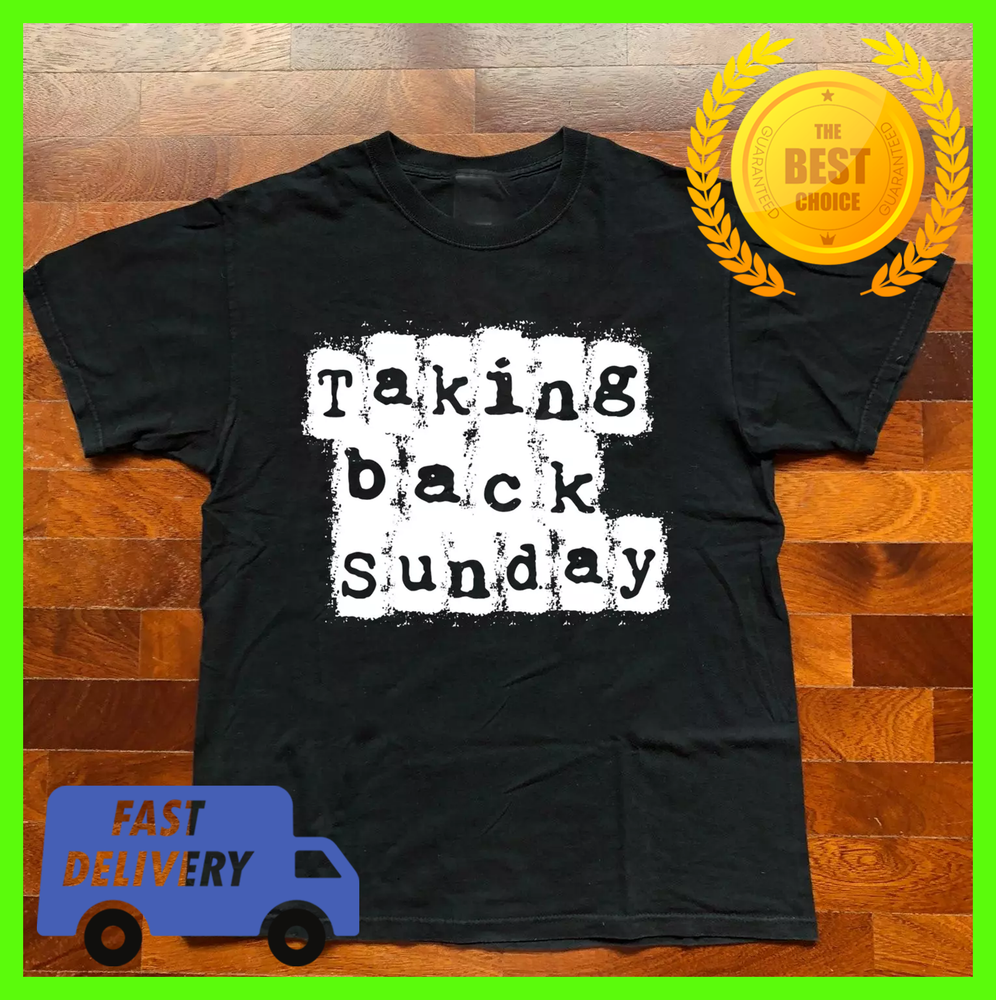 Taking Back Sunday Logo Classic Black T-Shirt All Sizes Available
