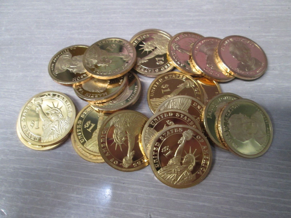 Mixed Lot of 20 US Presidential Proof Dollar Coins _ Roll