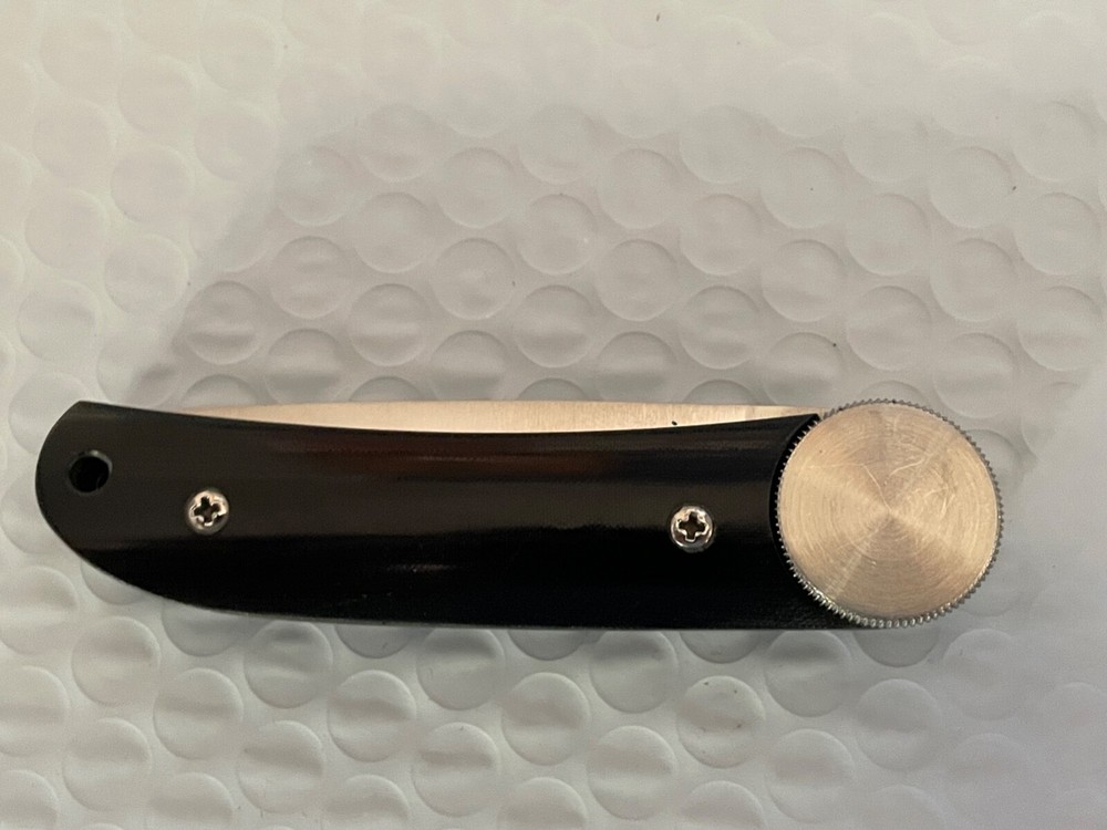 D. LEMAIRE DESIGN MICARTA ROLL OPEN KNIFE / SANDVIK 12C27 STAINLESS / FRANCE