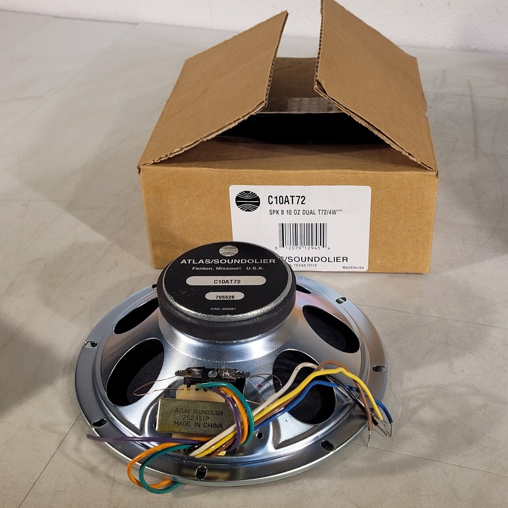 Atlas/ Soundolier C10AT72 Dual Cone Loud-Speaker 25/70.7V 4W 8-Inch Diameter
