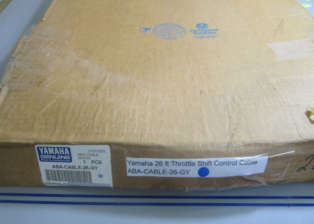 New OEM Yamaha 26ft Throttle Shift Control Cable ABA-CABLE-26-GY-image