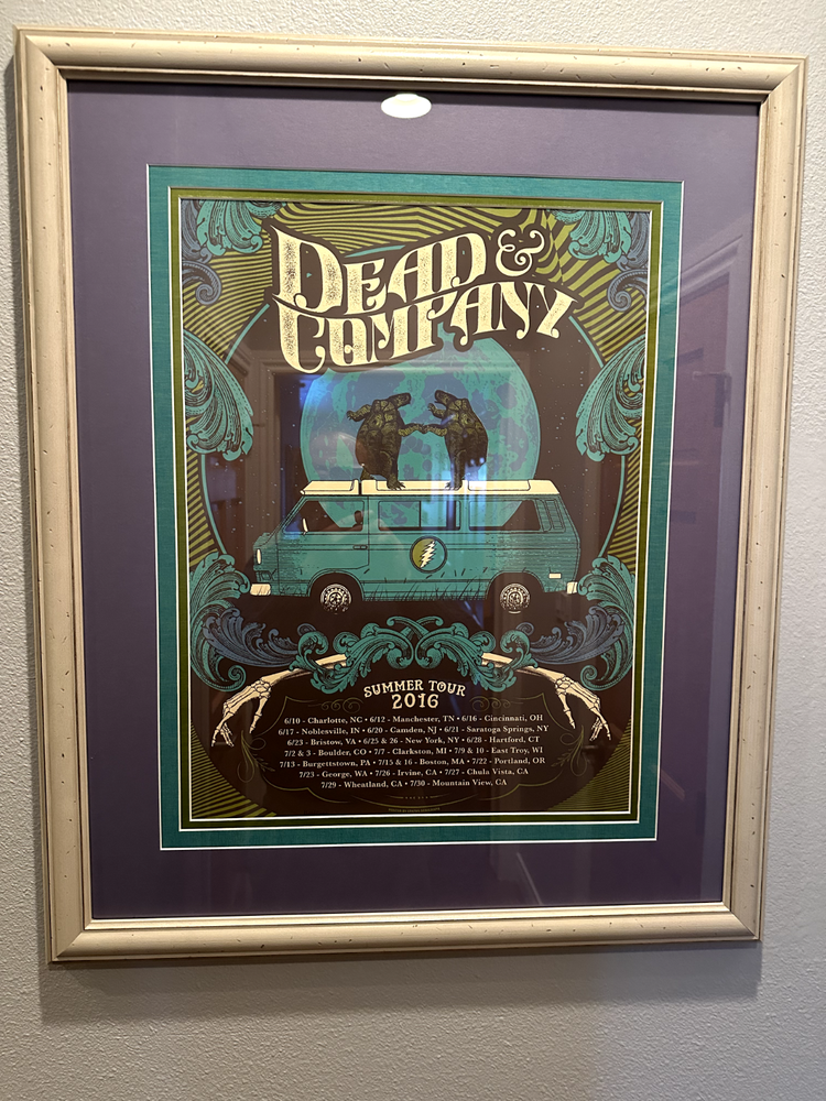Vintage Dead & Company 2016 Summer Tour Framed Concert Poster