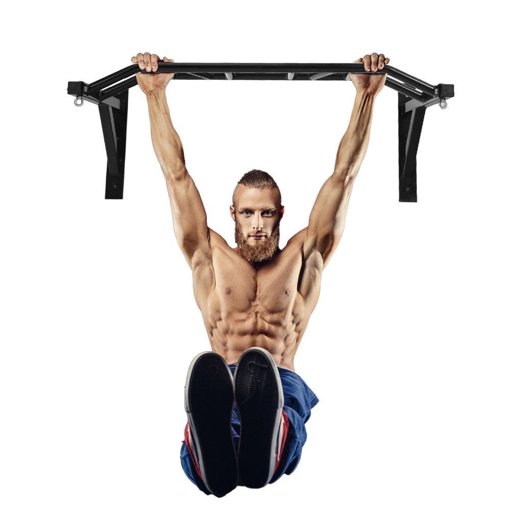Multi-Grip Wall Mounted Chin-Up Bar - Multifunctional Pull-Up Station Home Fitne