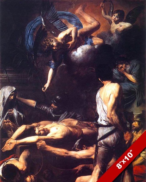 ROMAN PERSECUTION OF CHRISTIANS MARTYR PAINTING ROME BIBLE ART REAL CANVAS PRINT