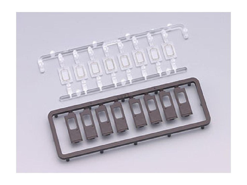 TOMIX N Scale Old Passenger Car Door Set H Rubber Windows Brown 8 Pieces