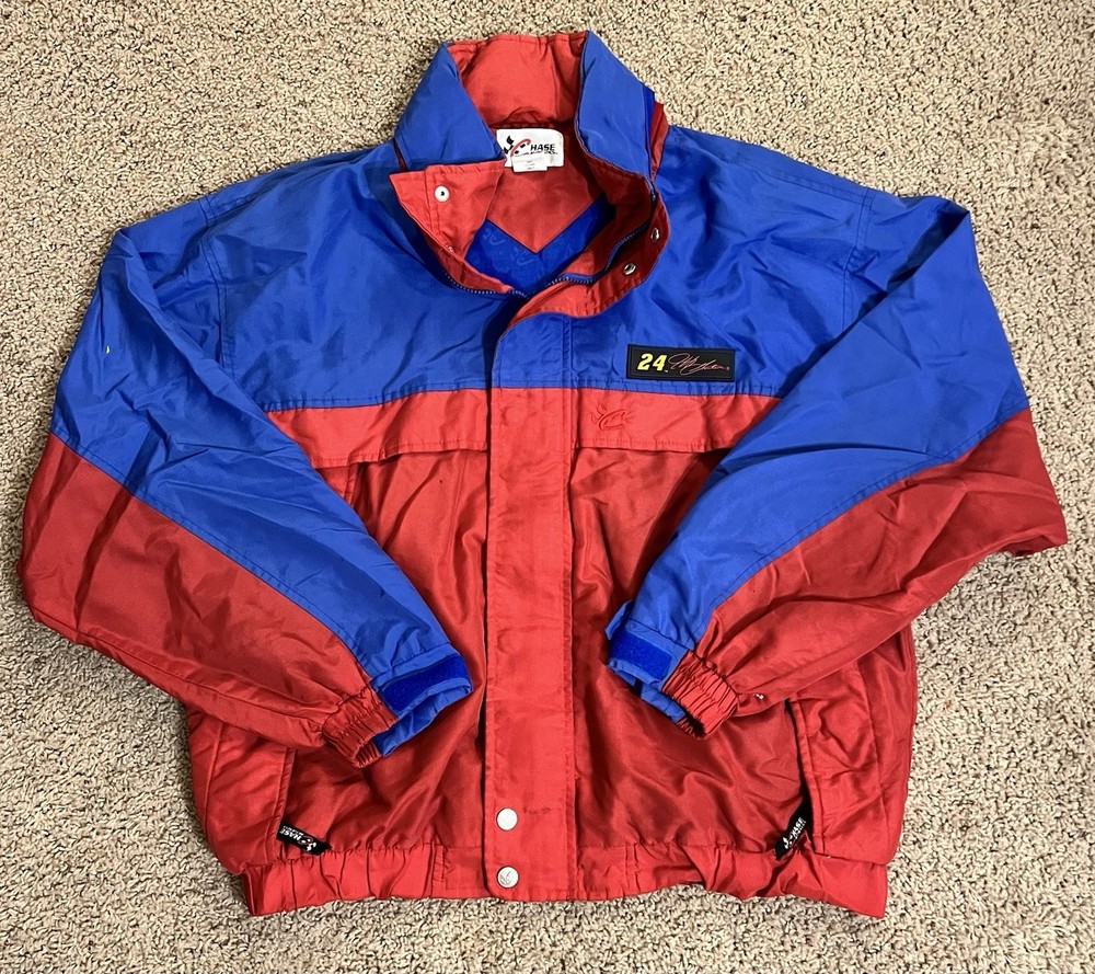 Vintage XL Jeff Gordon Dupont Racing Windbreaker Jacket - Chase Authentics # 24