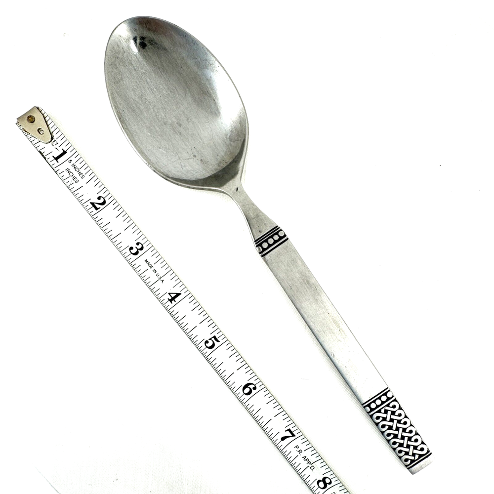DANIKA Solid Serving Spoon Celtic Knot Stainless MSI Japan 8.25”