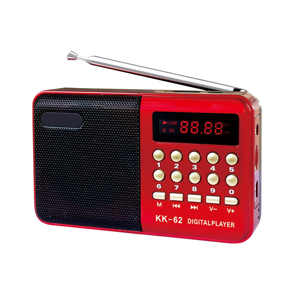 1pc Small Radio Small Card Radio Portable Handheld Rechargeable Digital FM Radio
