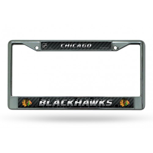 chicago blackhawks nhl ice hockey chrome license plate frame made in usa