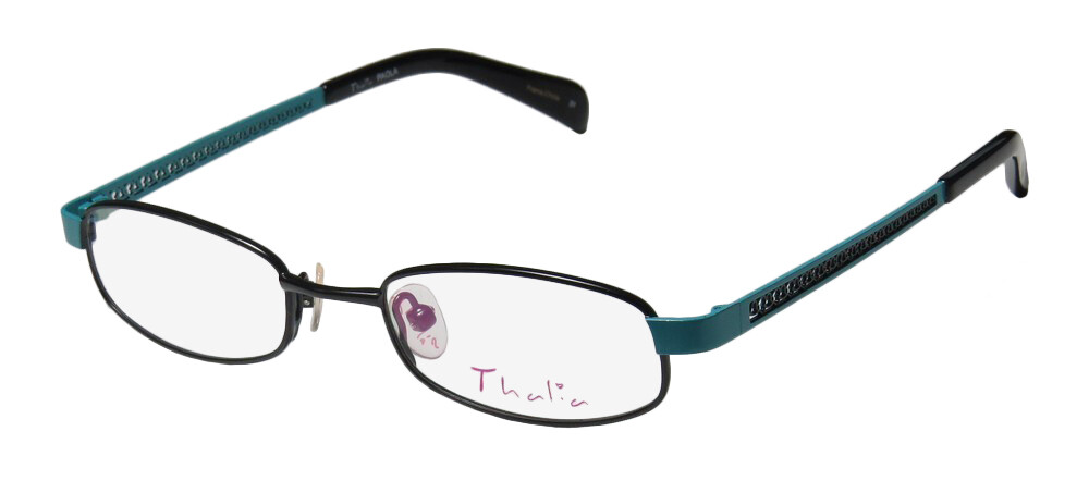 NEW THALIA PAOLA EYEGLASSES 44-17-125 WOMENS BLACK BK FULL-RIM METAL DESIGNER