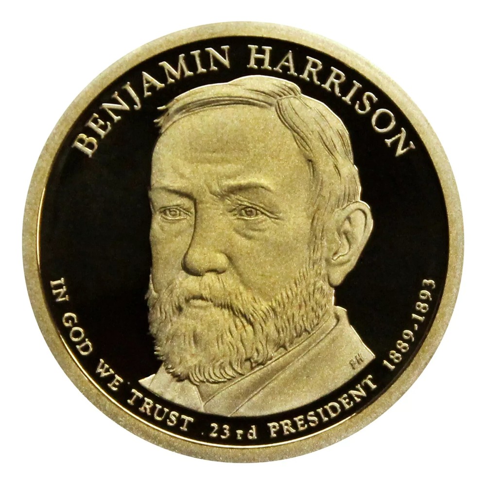 2012 S Proof Benjamin Harrison Presidential One Dollar Coin U.S. Mint Proof