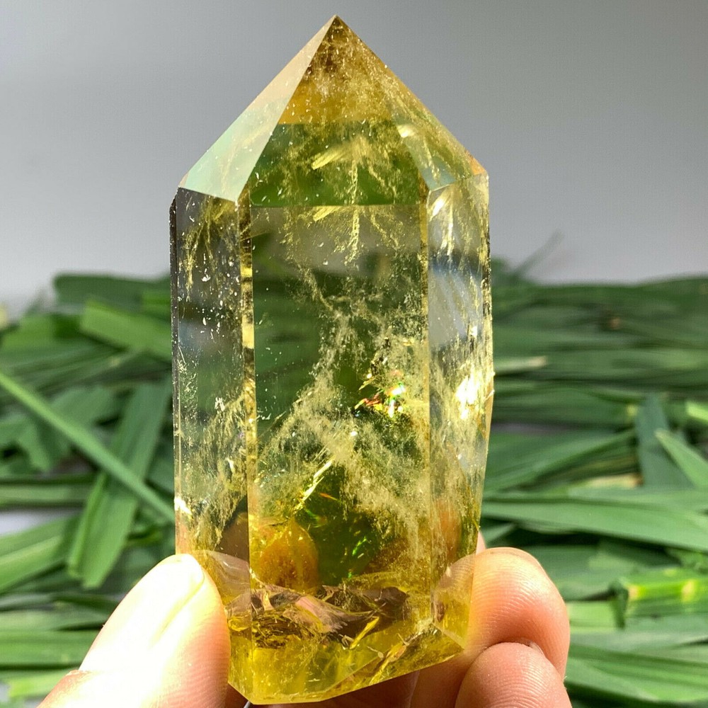 100g Natural Smoky Citrine Quartz Obelisk Crystal Wand for Healing 1pc