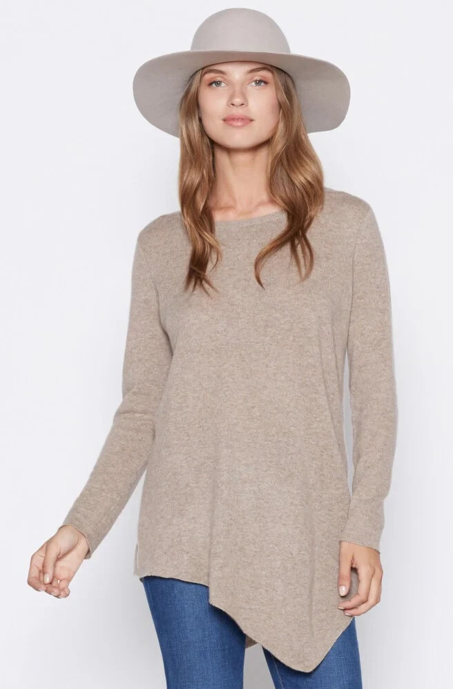 Revolve JOIE Brown Tambrel Asymmetrical Sweater Cashmere Wool Tunic SIZE XS