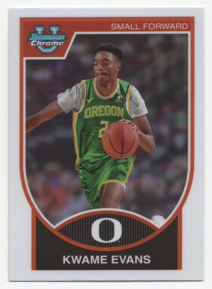 2023-24 Topps Bowman U Chrome KWAME EVANS 2007 Throwback Refractor-Oregon