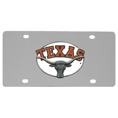 texas longhorns college football steel car tag license plate